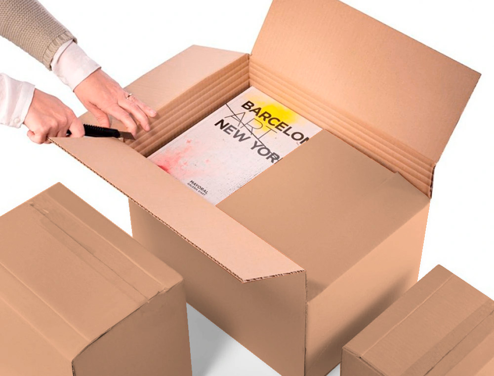 CAIXA PARA EMBALAR Q-CONNECT ULTRA RESISTENTE REGULAVEL EM ALTURA CARTAO CANAL DUPLO 7 MM COR KRAFT 350X325X280 MM