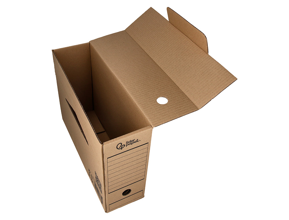 CAIXA PARA ARQUIVO MORTO LIDERPAPEL FOLIO PROLONGADO CARTAO RECICLADO 325 GR LOMBADA 116 MM KRAFT 388X116X275 MM