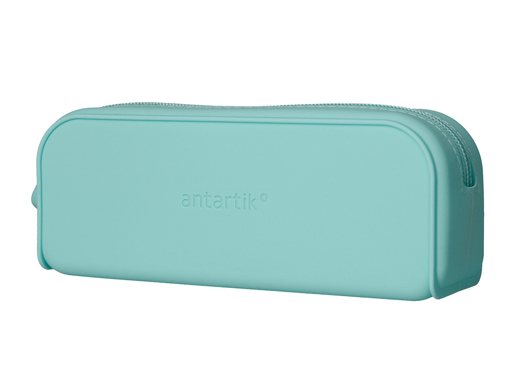 ESTOJO ESCOLAR ANTARTIK PRISMA SILICONE SOFT RETANGULAR 185X50X75 MM MENTA