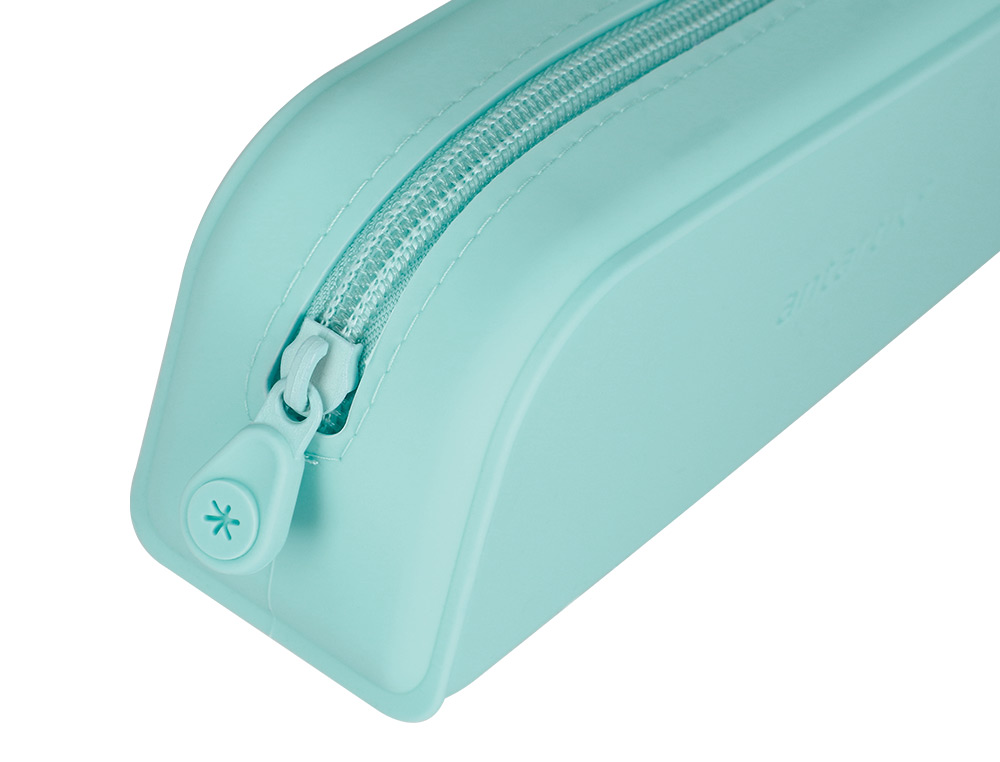 ESTOJO ESCOLAR ANTARTIK PRISMA SILICONE SOFT RETANGULAR 185X50X75 MM MENTA