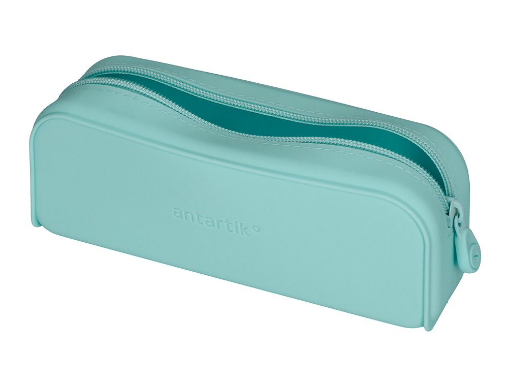 ESTOJO ESCOLAR ANTARTIK PRISMA SILICONE SOFT RETANGULAR 185X50X75 MM MENTA