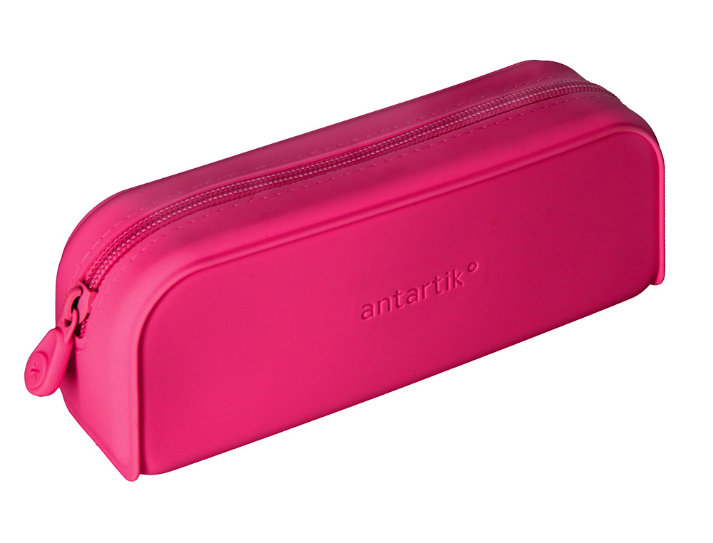 ESTOJO ESCOLAR ANTARTIK PRISMA SILICONE SOFT RETANGULAR 185X50X75 MM EXPOSITOR DE 8 UNIDADES CORES INTENSAS