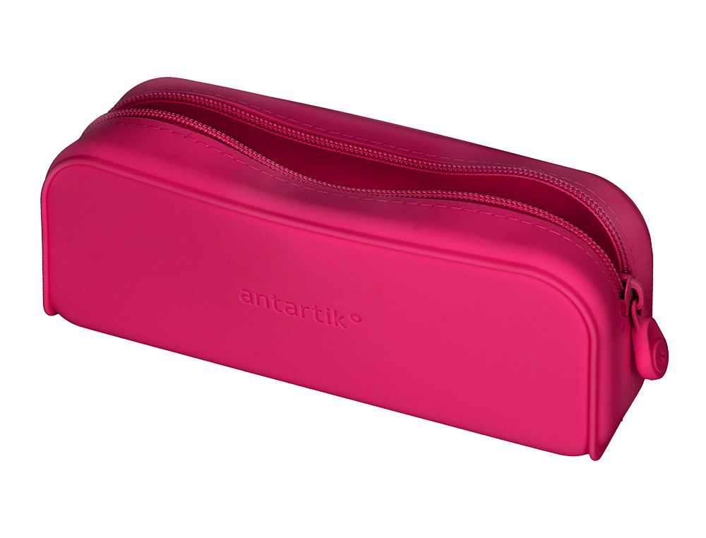 ESTOJO ESCOLAR ANTARTIK PRISMA SILICONE SOFT RETANGULAR 185X50X75 MM EXPOSITOR DE 8 UNIDADES CORES INTENSAS