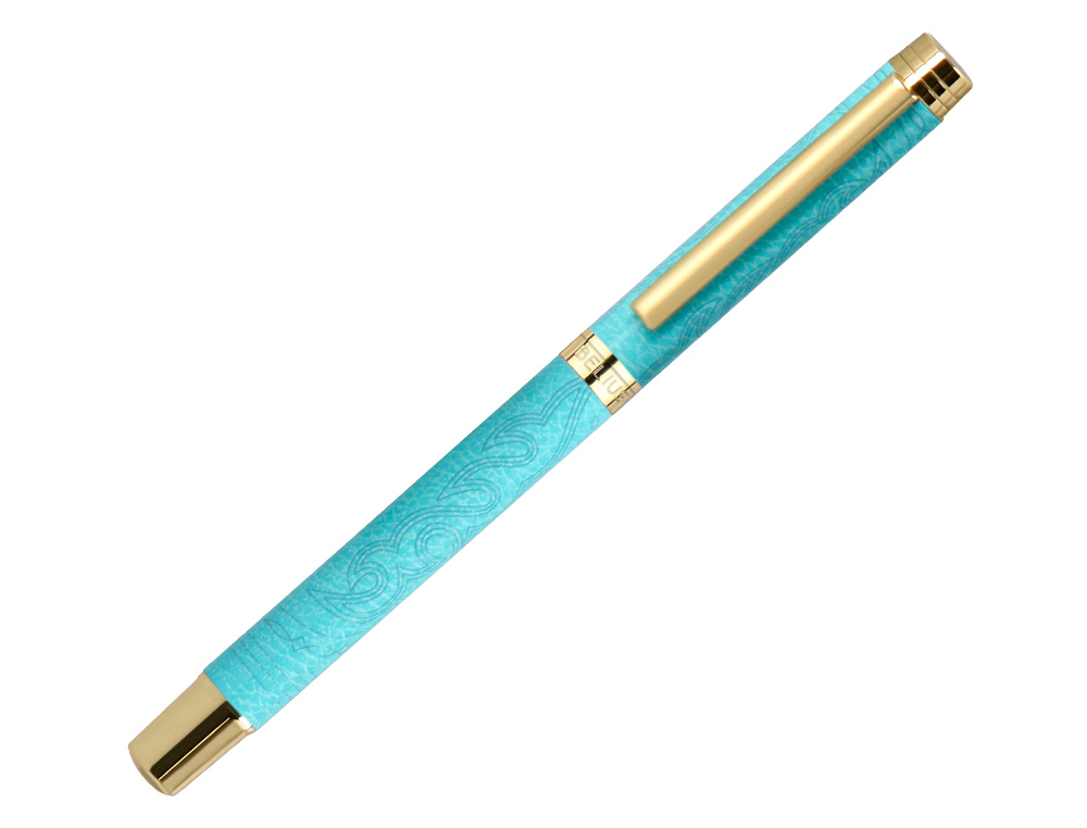 ROLLER BELIUS WILD WEST ALUMINIO COR TURQUESA DOURADO TINTA COR PRETO CAIXA DE DESIGN