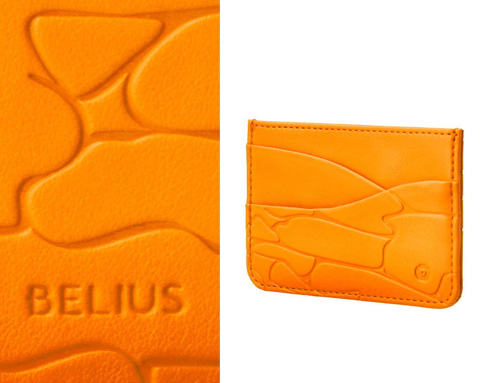 ESFEROGRAFICA E PORTA CARTOES BELIUS COCKTAILS PINA COLADA ALUMINIO LARANJA PRATEADO RELEVO TINTA COR AZUL CAIXA DE DESI