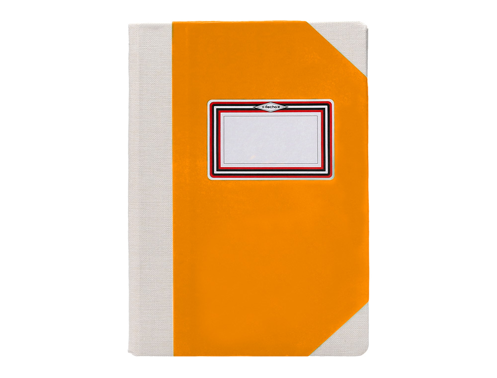 LIVRO DE CARTAO COSIDO FERNANDES FLECHA DIN A6+ PAUTADO 50 FOLHAS 100 GR LARANJA
