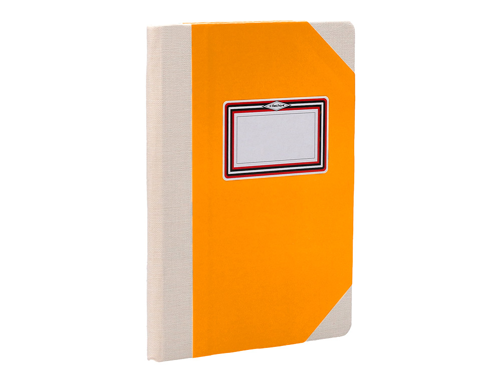 LIVRO DE CARTAO COSIDO FERNANDES FLECHA DIN A6+ PAUTADO 50 FOLHAS 100 GR LARANJA