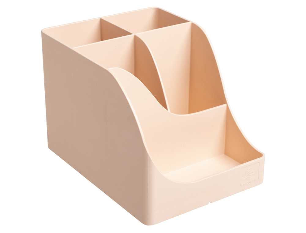 PORTA LAPIS EXACOMPTA WAVE SKANDI PLASTICO RECICLADO COR NUDE 155X119X109 MM