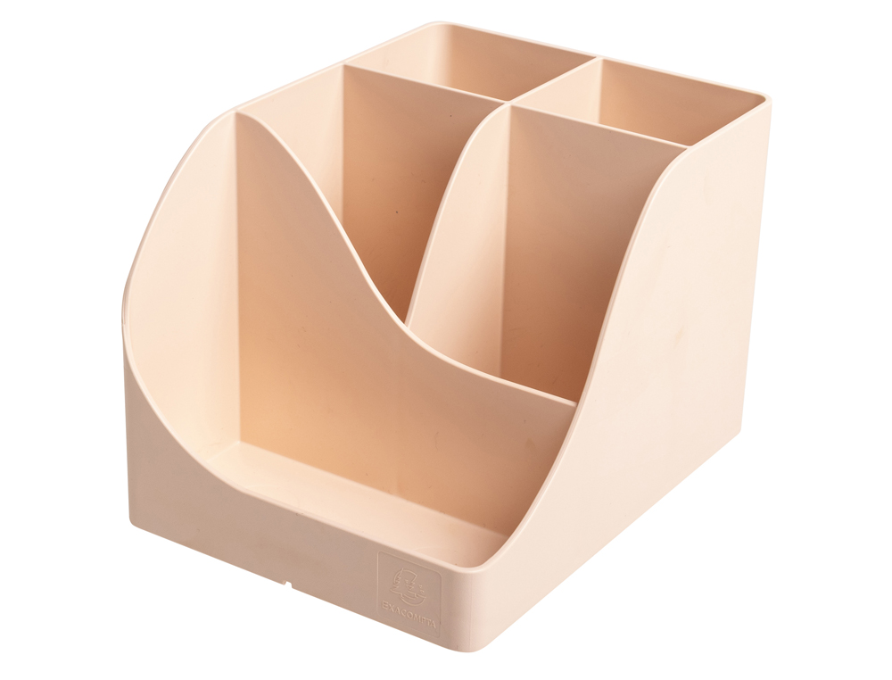 PORTA LAPIS EXACOMPTA WAVE SKANDI PLASTICO RECICLADO COR NUDE 155X119X109 MM