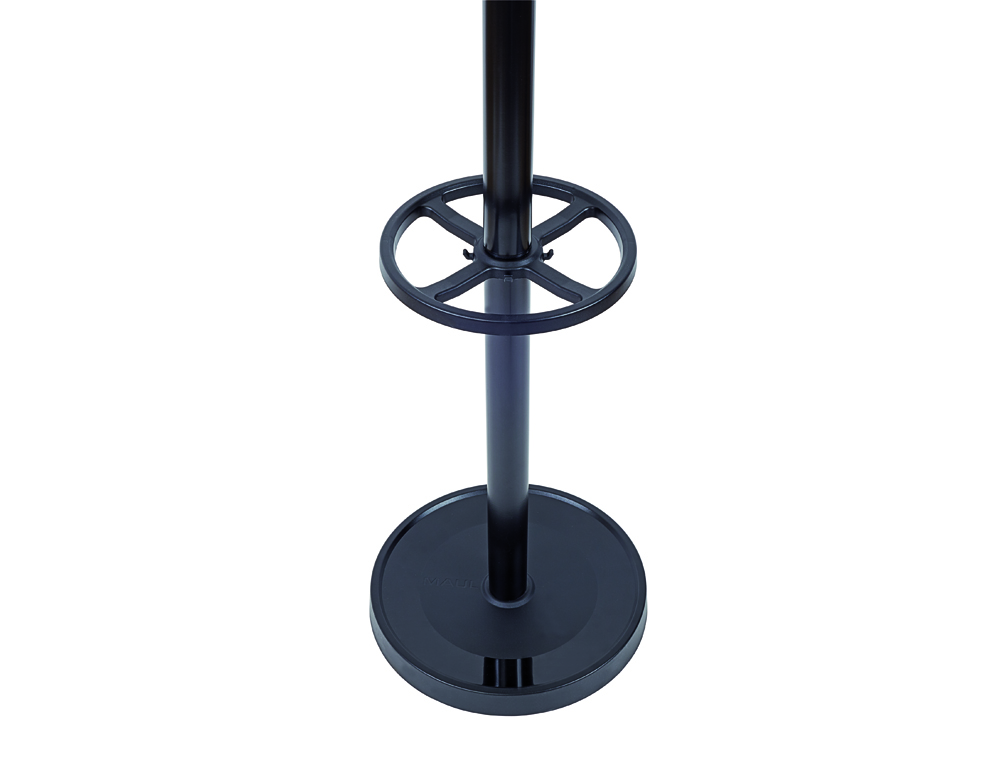 CABIDE METALICO MAUL GRANDO 8 SUPORTES E PORTA GUARDA CHUVAS COR PRETO 375X1750X365 MM