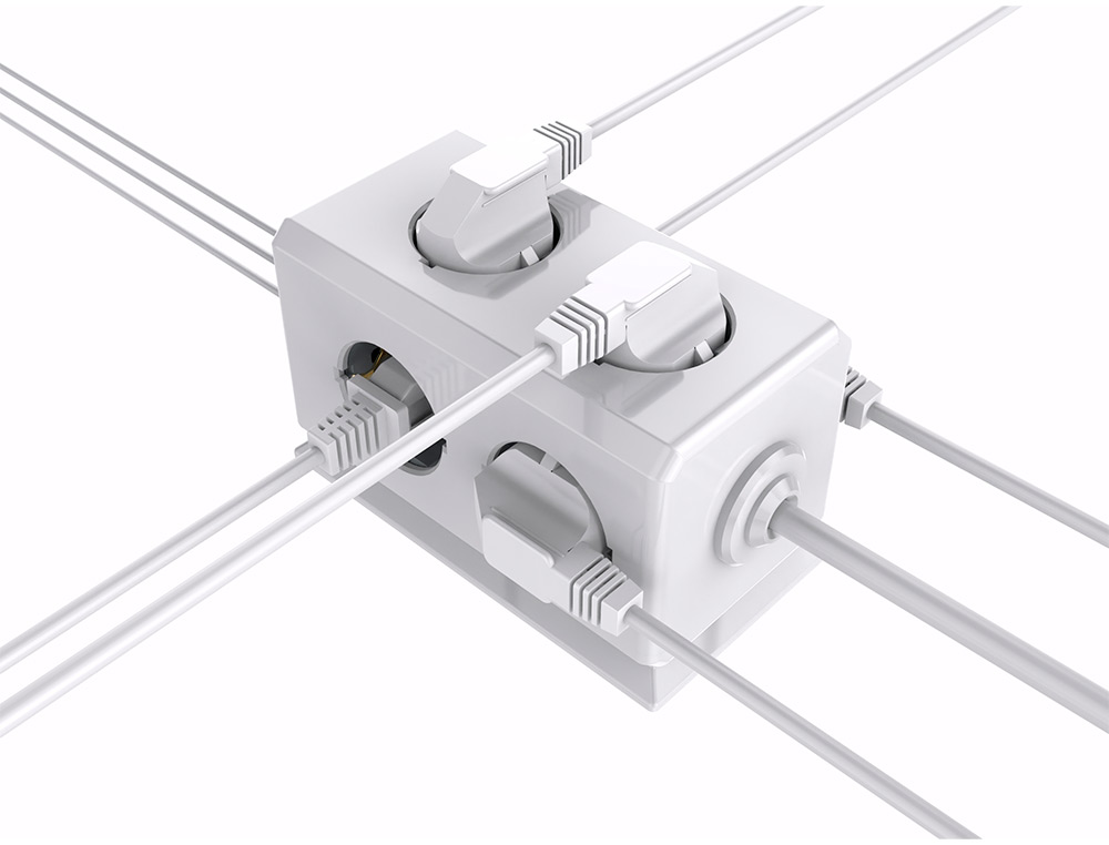 EXTENSAO Q-CONNECT MULTIPLA 10 EM 1 CABO 1,4 MT 6 TOMADAS DE CORRENTE+3 USB+1 USB TIPO C 140X76X87MM