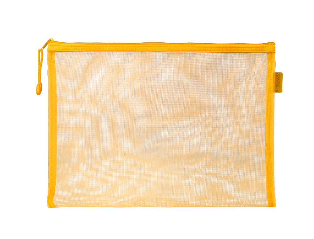 BOLSA COM FECHO DE CORRER LIDERPAPEL POLIESTER TRANSPIRAVEL MULTIUSOS DIN A5 AMARELO