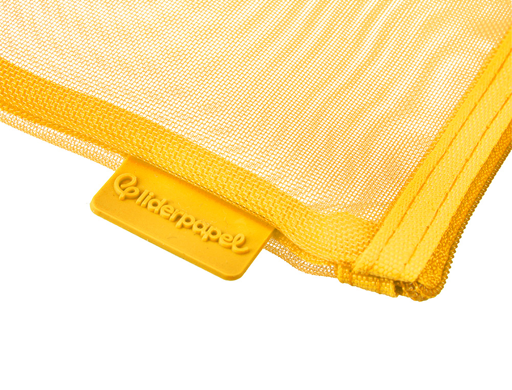 BOLSA COM FECHO DE CORRER LIDERPAPEL POLIESTER TRANSPIRAVEL MULTIUSOS DIN A5 AMARELO