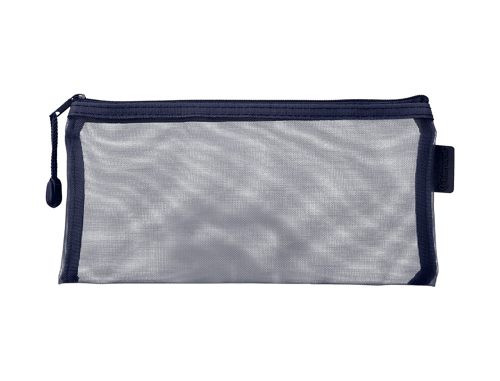 BOLSA COM FECHO DE CORRER LIDERPAPEL POLIESTER TRANSPIRAVEL MULTIUSOS TICKET 230X115 MM AZUL MARINHO