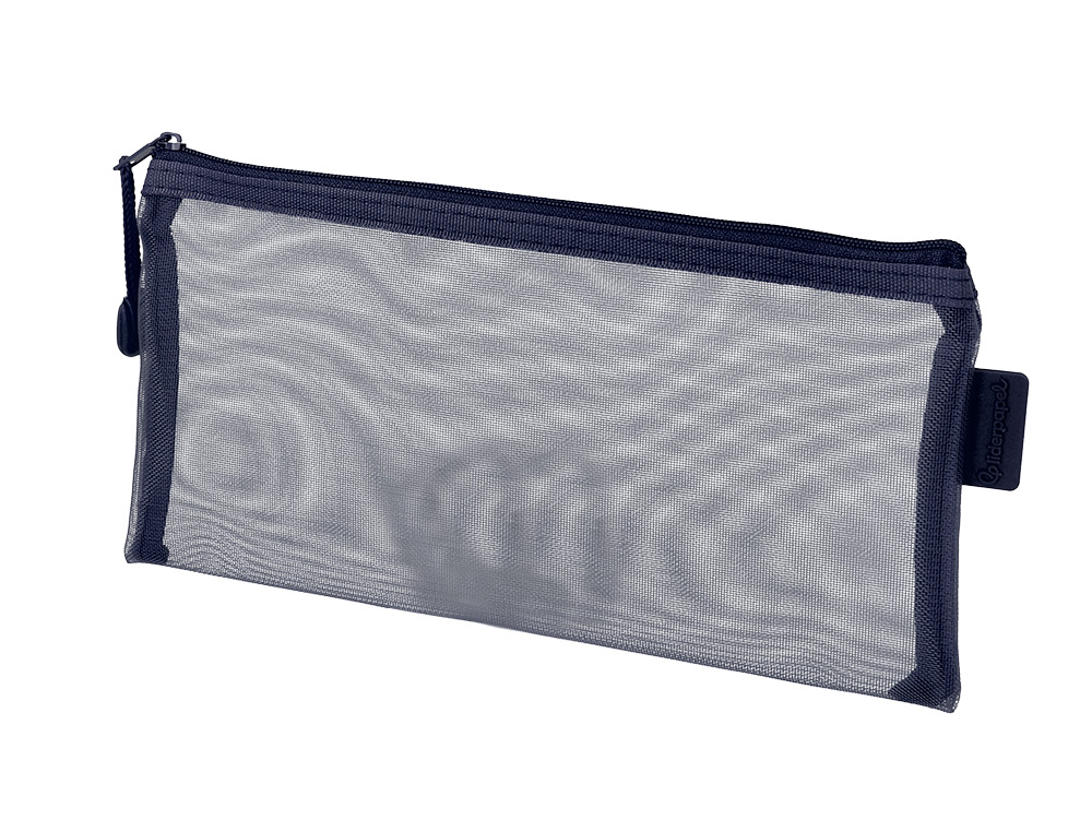 BOLSA COM FECHO DE CORRER LIDERPAPEL POLIESTER TRANSPIRAVEL MULTIUSOS TICKET 230X115 MM AZUL MARINHO