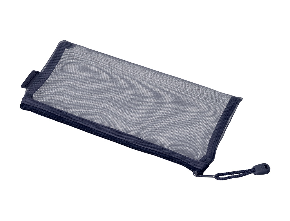 BOLSA COM FECHO DE CORRER LIDERPAPEL POLIESTER TRANSPIRAVEL MULTIUSOS TICKET 230X115 MM AZUL MARINHO