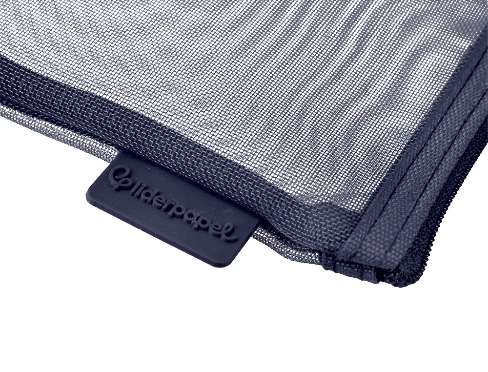 BOLSA COM FECHO DE CORRER LIDERPAPEL POLIESTER TRANSPIRAVEL MULTIUSOS TICKET 230X115 MM AZUL MARINHO