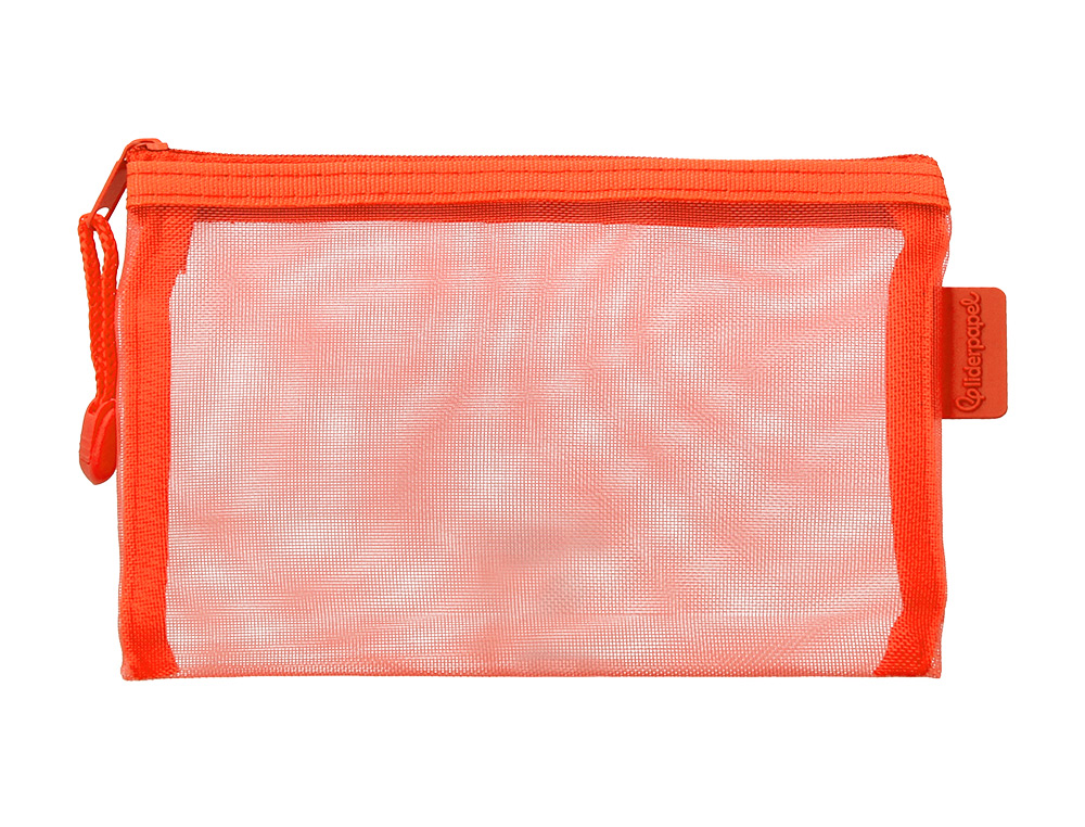 BOLSA COM FECHO DE CORRER LIDERPAPEL POLIESTER TRANSPIRAVEL MULTIUSOS DIN A6 LARANJA