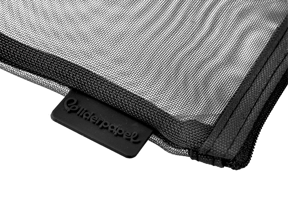 BOLSA COM FECHO DE CORRER LIDERPAPEL POLIESTER TRANSPIRAVEL MULTIUSOS TICKET 230X115 MM PRETO