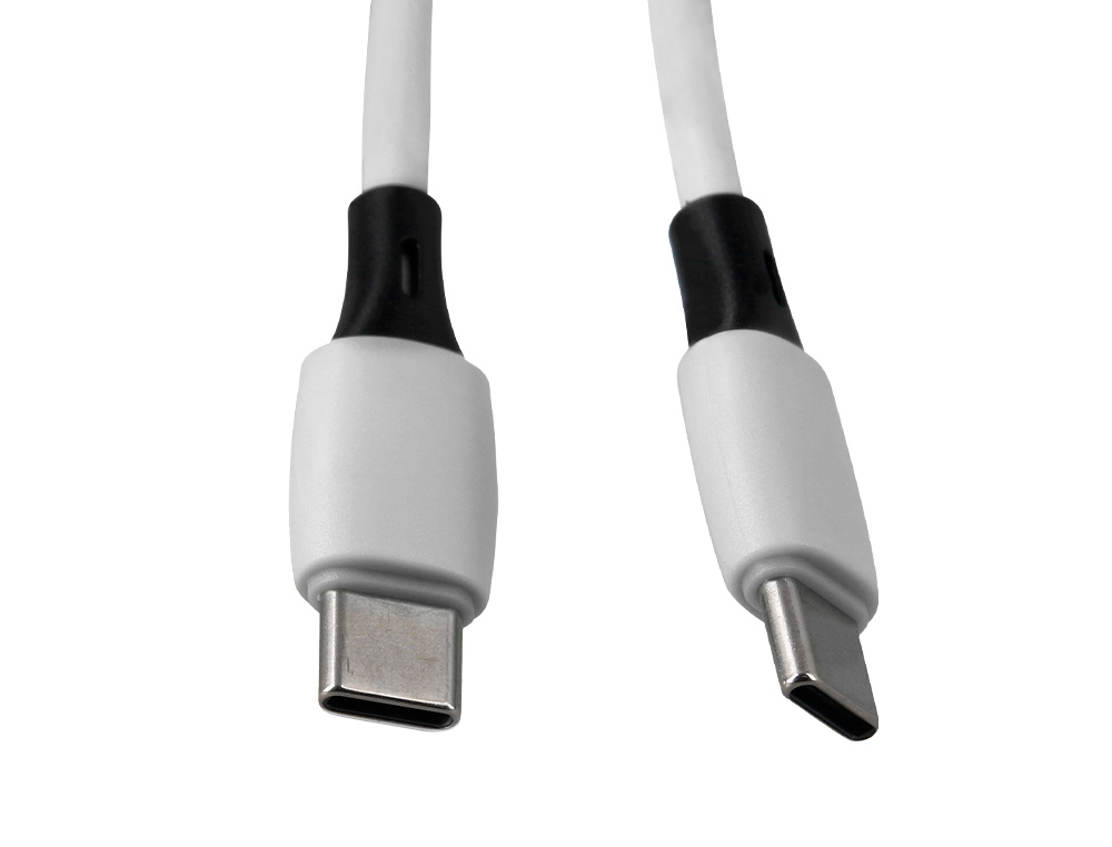 CABO USB-C A USB-C Q-CONNECT PVC COMPRIMENTO 1M BRANCO