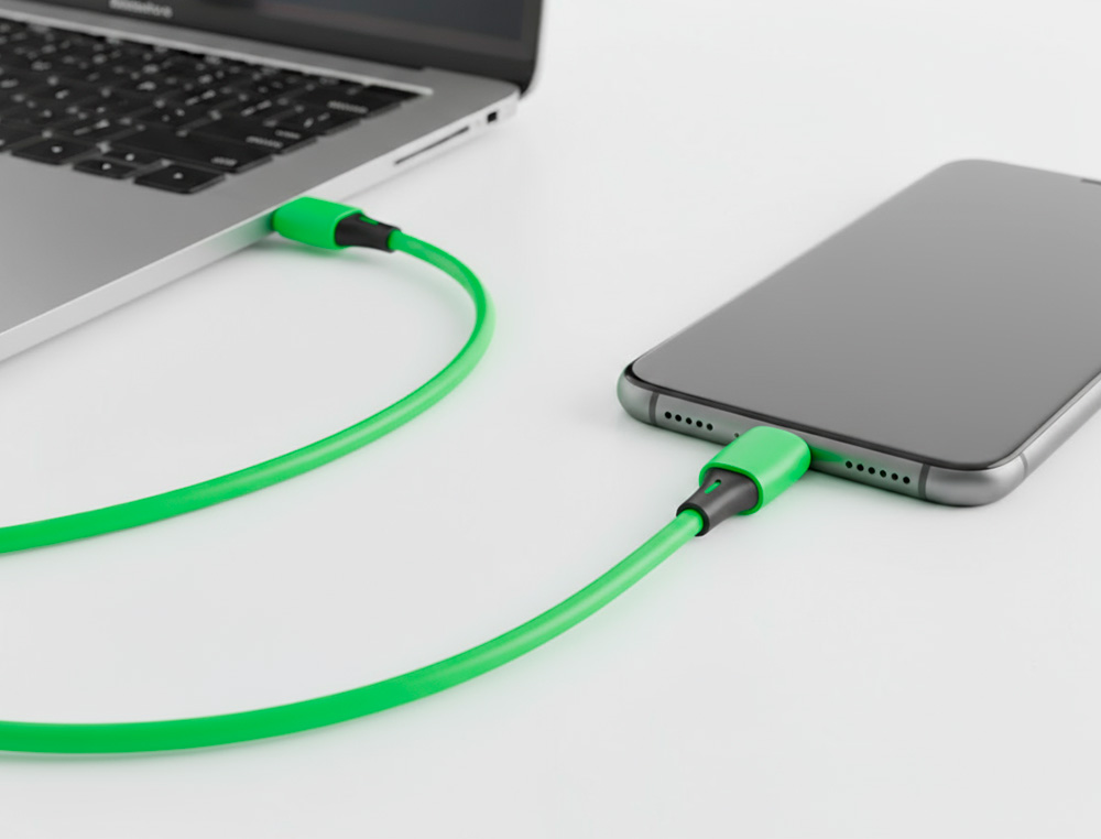 CABO USB-C A USB-C Q-CONNECT PVC COMPRIMENTO 2M VERDE