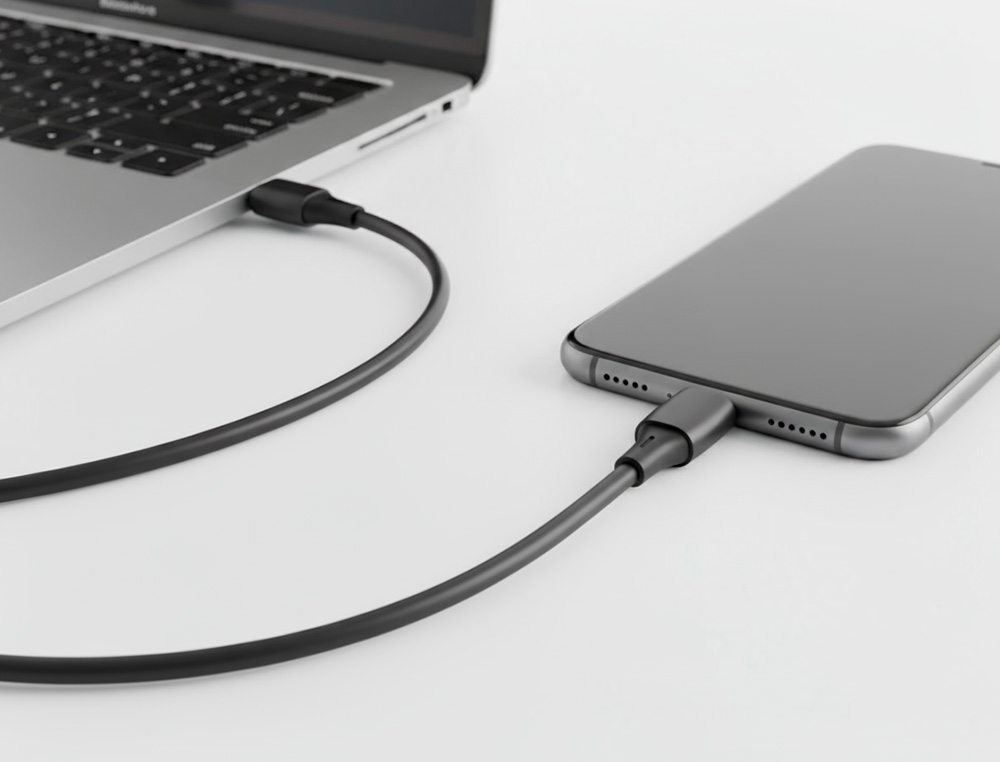CABO USB-C A USB-C Q-CONNECT PVC COMPRIMENTO 2M PRETO