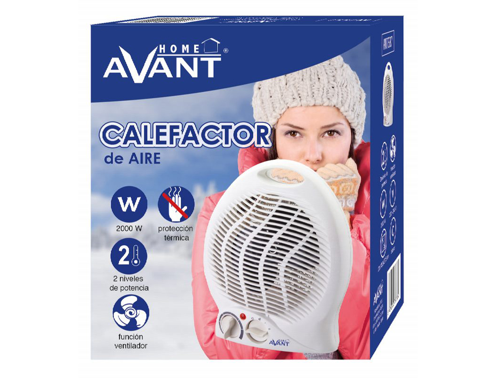 AQUECEDOR AVANT VERTICAL 2000W DOIS NIVEIS POTENCIA PROTECAO TERMICA FUNCAO VENTILADOR COR BRANCO