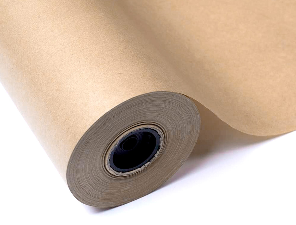 PAPEL KRAFT LIDERPAPEL CASTANHO BOBINE 1 MT X 714 MT ESPECIAL PARA EMBALAGEM PESO 50 KG