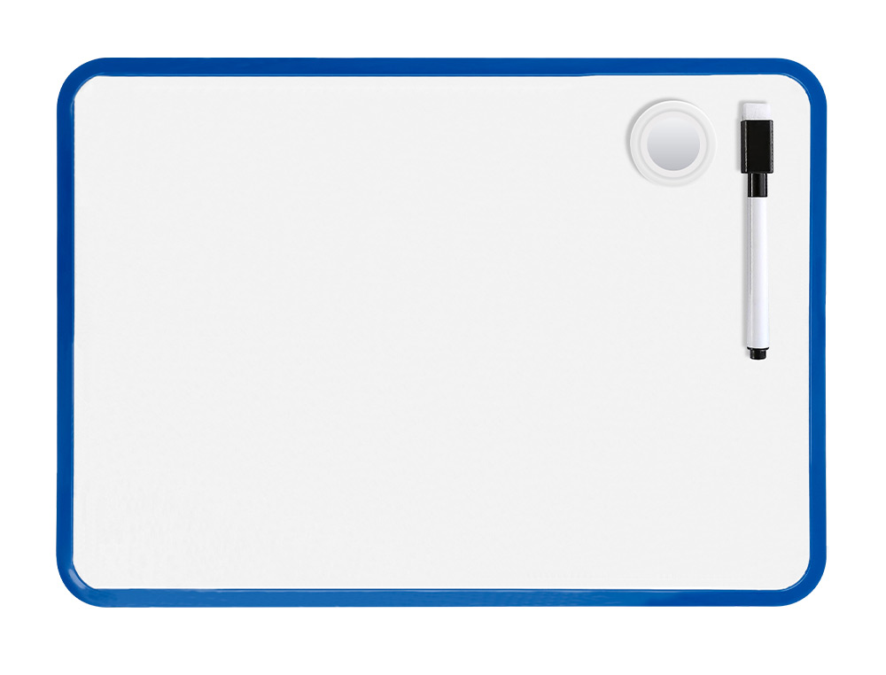 QUADRO BRANCO LIDERPAPEL 21X30 CM MAGNETICO DUPLA FACE LISO COM MARCADOR IMAN E APAGADOR