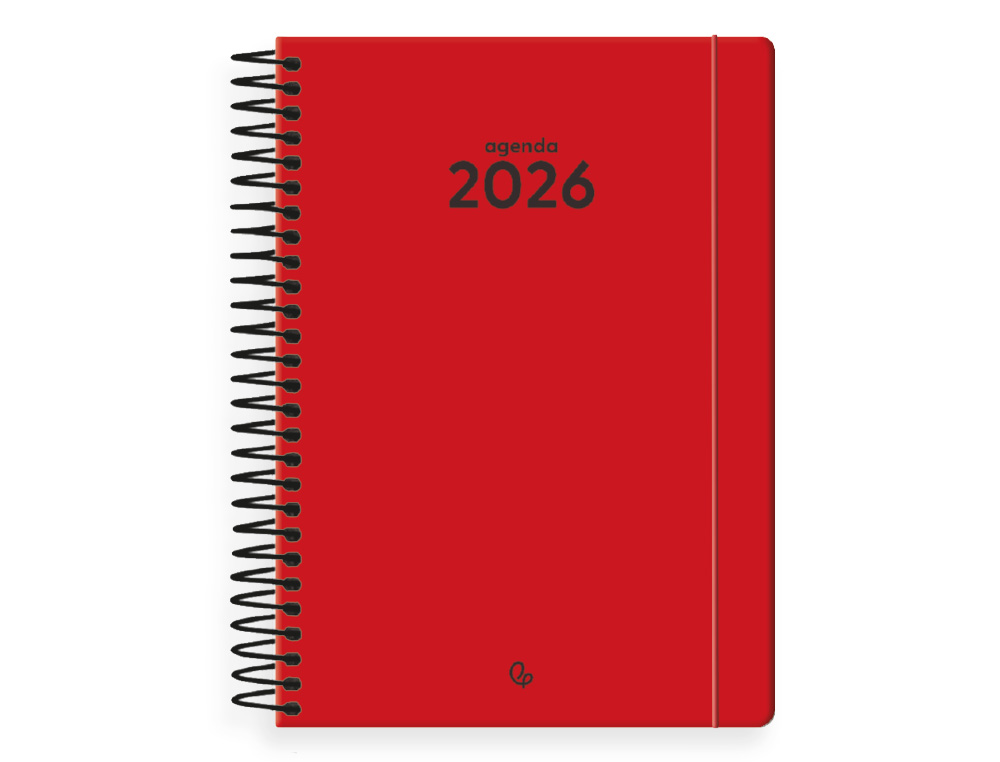 AGENDA ESPIRAL LIDERPAPEL CLASSIC A4 2026 DIA PAGINA VERMELHO PAPEL 70 GR FSC