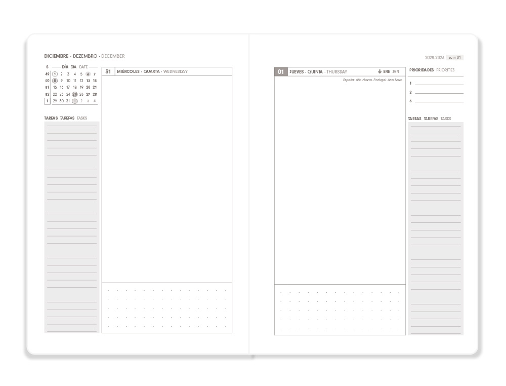 AGENDA ESPIRAL ANTARTIK ESSENTIALS A5+ 2026 DIA PAGINA ROXO PAPEL 80 GR FSC