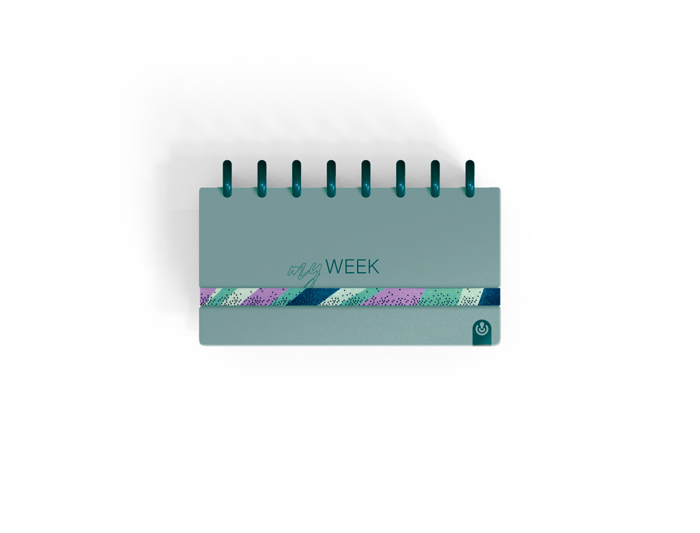 PLANIFICADOR CARCHIVO INGENIOX MY WEEK CHECK LIST MY WEEK SEMANAL TURQUESA 105X210 MM