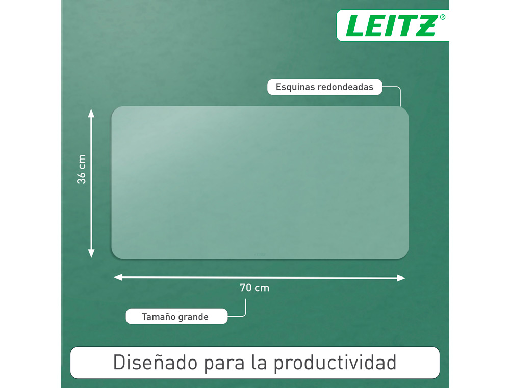 TAPETE DE SECRETARIA LEITZ 70X36 CM TRANSPARENTE