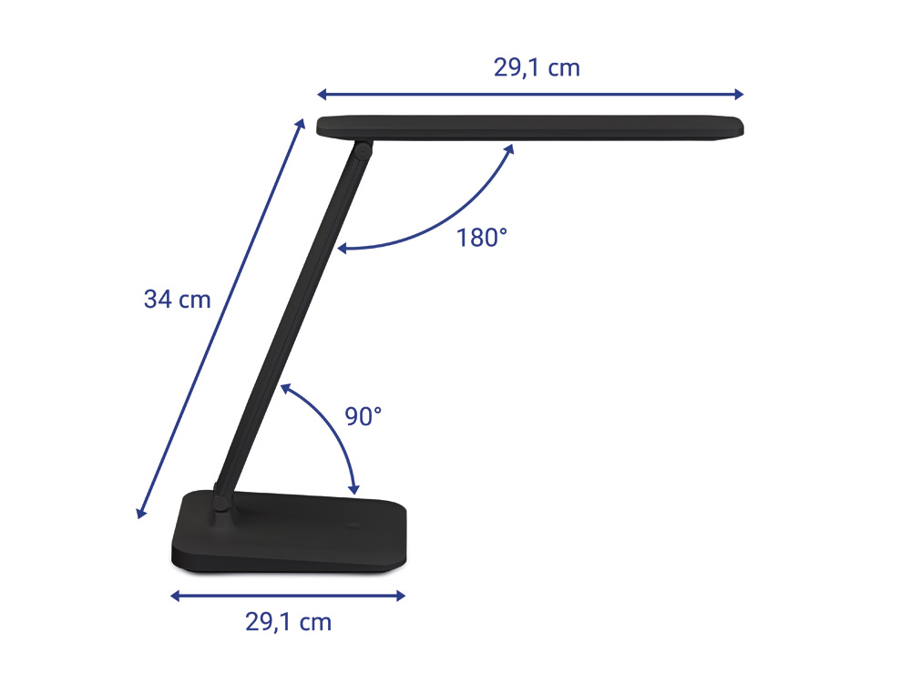 CANDEEIRO DE ESCRITORIO MAUL SALLY LED COM BATERIA TRES NIVEIS INTENSIDADE COR PRETO