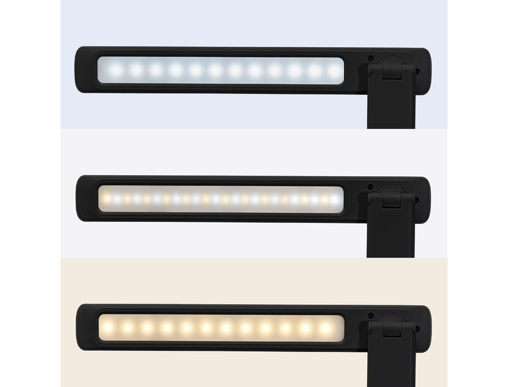 CANDEEIRO DE ESCRITORIO MAUL SALLY LED COM BATERIA TRES NIVEIS INTENSIDADE COR PRETO