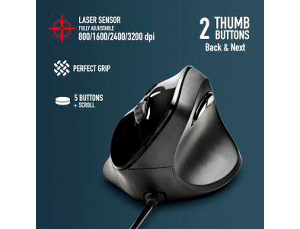 RATO NGS SAMSARA OTICO 800/1600/2400/3200 DPI ERGONOMICO E SILENCIOSO COM SENSOR LASER COR PRETO