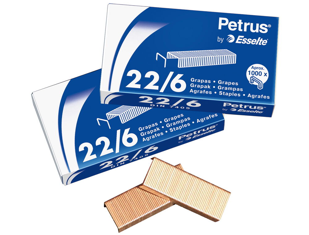 AGRAFES PETRUS COBREADO 26/6 CAIXA 5000 UNIDADES