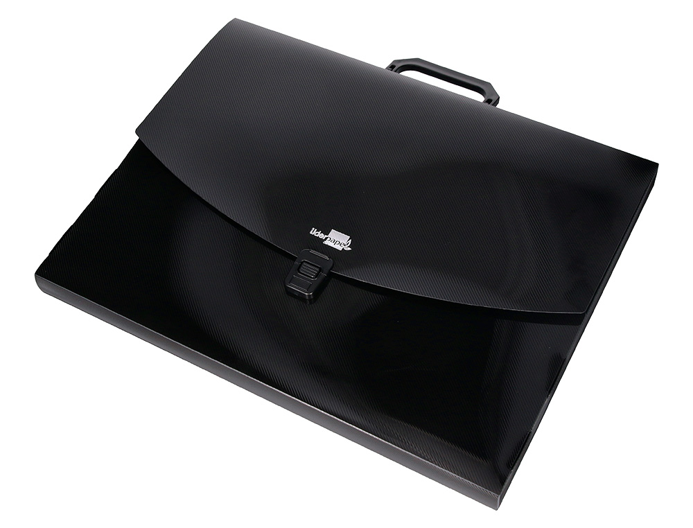 PASTA PORTA DOCUMENTOS LIDERPAPEL COM ASA, DIN A3 PRETO OPACO