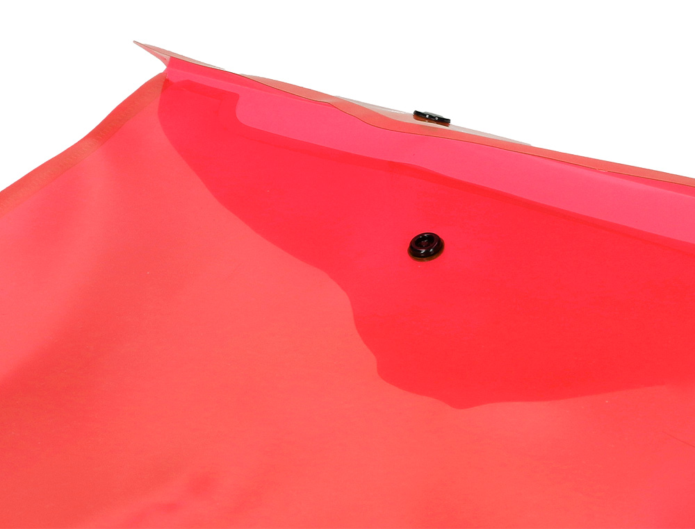 BOLSA PORTA DOCUMENTOS LIDERPAPEL COM MOLA DIN A4 VERMELHO