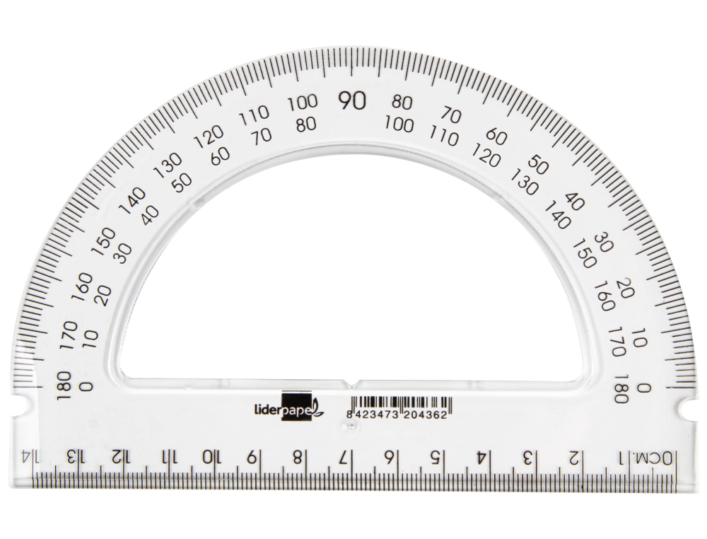 TRANSFERIDOR PLASTICO BASE LIDERPAPEL 13 CM