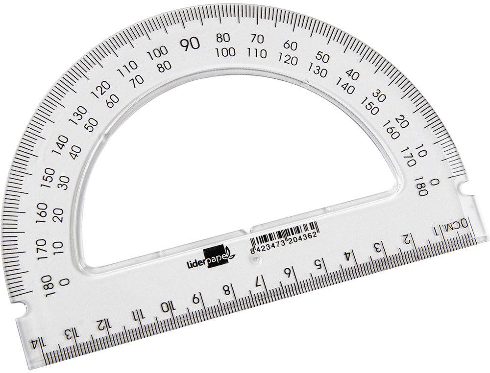 TRANSFERIDOR PLASTICO BASE LIDERPAPEL 13 CM