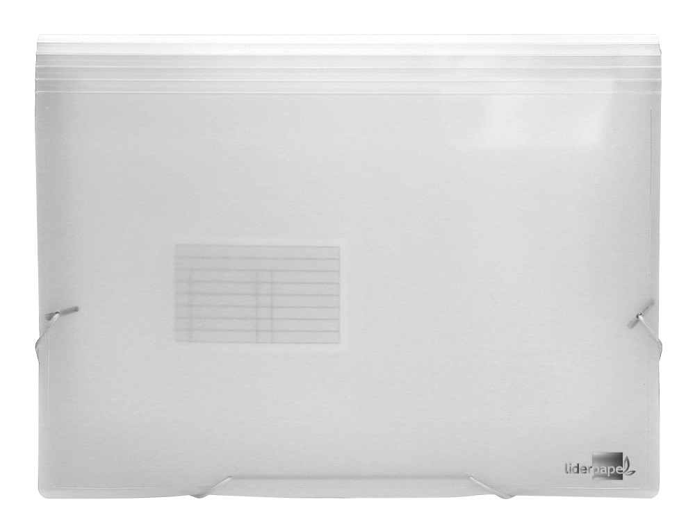 PASTA CLASSIFICADORA COM FOLE LIDERPAPEL DIN A4 TRANSPARENTE 13 DEPARTAMENTOS CRISTAL