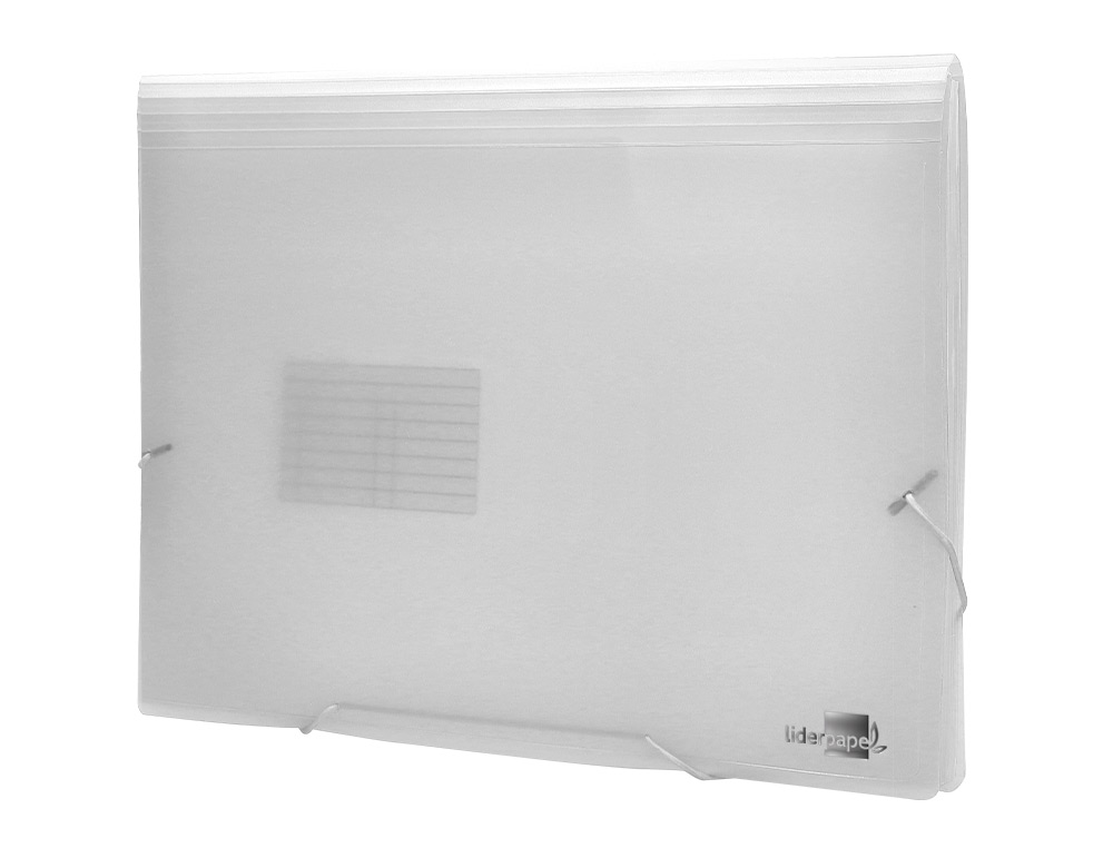 PASTA CLASSIFICADORA COM FOLE LIDERPAPEL DIN A4 TRANSPARENTE 13 DEPARTAMENTOS CRISTAL