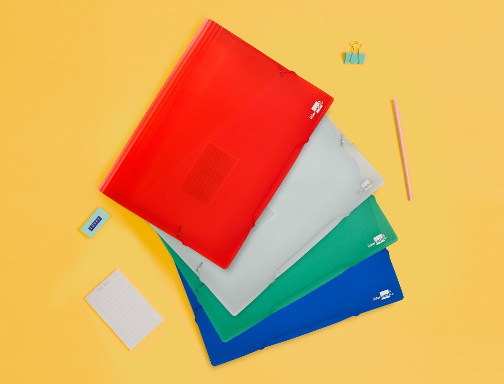 PASTA CLASSIFICADORA COM FOLE LIDERPAPEL DIN A4 TRANSPARENTE 13 DEPARTAMENTOS CRISTAL