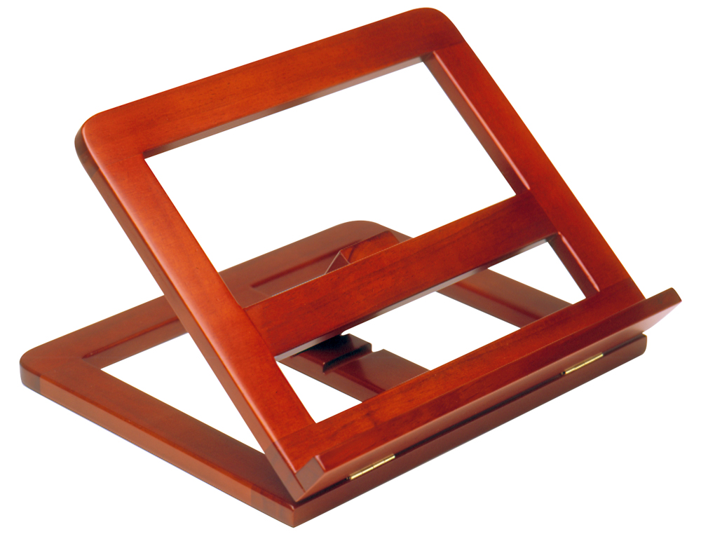 ATRIL MADEIRA. COR COGNAC, 4 POSICOES, 207 X 257 X 317 MM