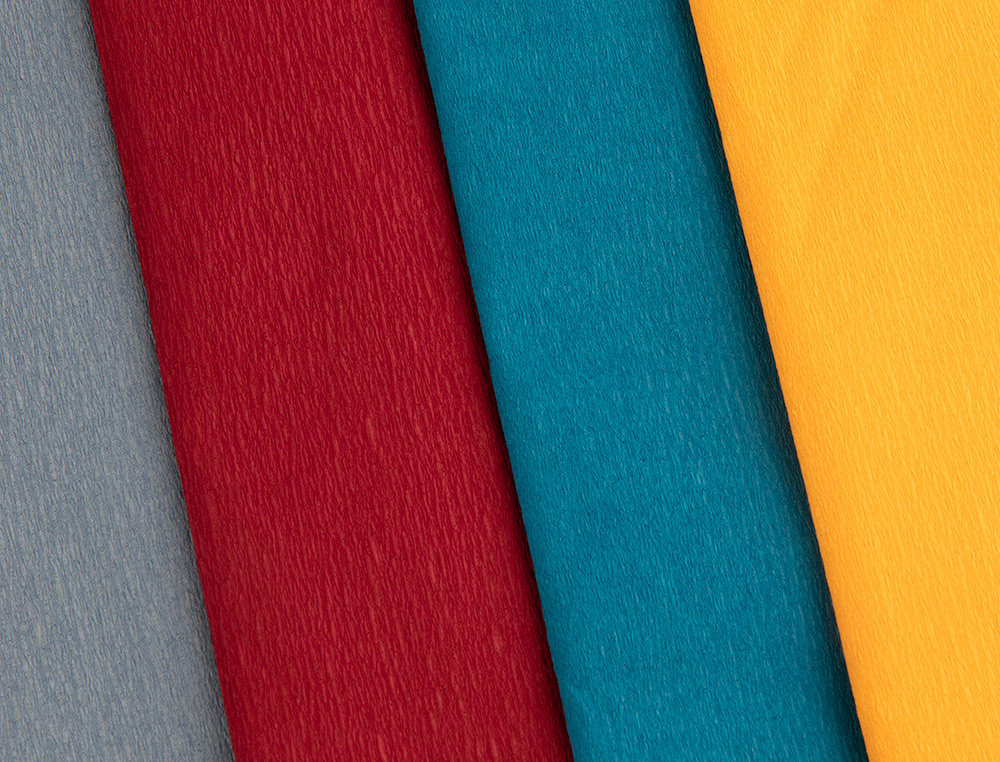 PAPEL CREPE EM CELOFANE LIDERPAPEL 50 CM X 2,5 M AMARELO DOUR. CLASSICO