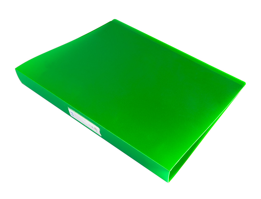 PASTA LIDERPAPEL POLIPROPILENO DIN A4 4 ANEIS 25 MM MISTOS VERDE TRANSLUCIDO