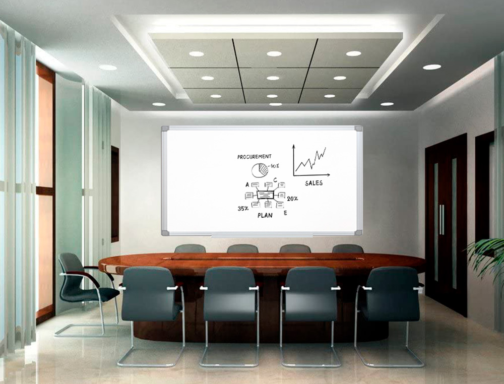 QUADRO EM MELAMINA Q-CONNECT C/CAIXILHO EM ALUMINIO 180 X 90 CM