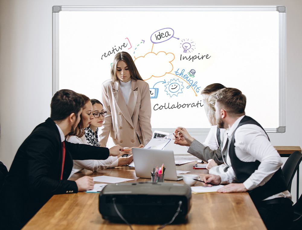 QUADRO EM MELAMINA Q-CONNECT C/CAIXILHO EM ALUMINIO 180 X 90 CM