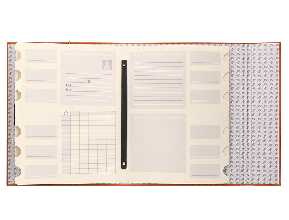 PASTA CLASSIFICADORA LIDERPAPEL COM 12 DEPARTAMENTOS LARANJA